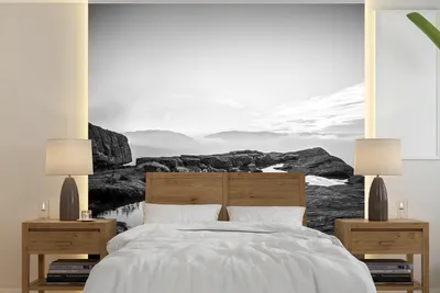 Obrázek produktu pro MuchoWow® Fototapety do obývacího pokoje nebo ložnice tapety vinylové motivy tapety Černobílá fotografie přírody 240x240cm