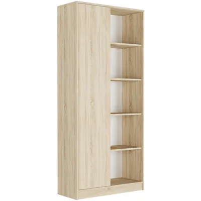Produktbild von Framire Regal-Schrank mit Fächern 180 x 80 cm, Modell MODERN B5, Sonoma Eiche
