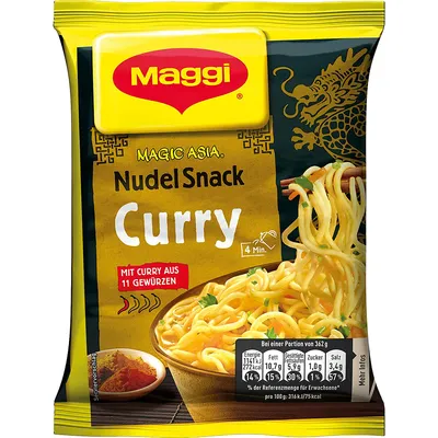 Zdjęcie produktu dla Maggi Magic Asia Noodle Snack o smaku curry makaron instant 62g