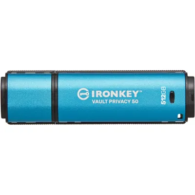Immagine prodotto di Kingston Technology IronKey Vault Privacy 50 unità flash USB USB tipo A 3.2 Gen 1 (3.1 Gen 1) Nero, Blu
