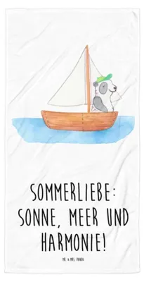 Produktbild von Mr. & Mrs. Panda Handtuch Sommerliebe - Weiß - Geschenk, Badehandtuch, Sommerferien, Reisehandtuch, Strand, Sommergefühle, Summer Feelings, Duschtuch, Designs, Strandtuch