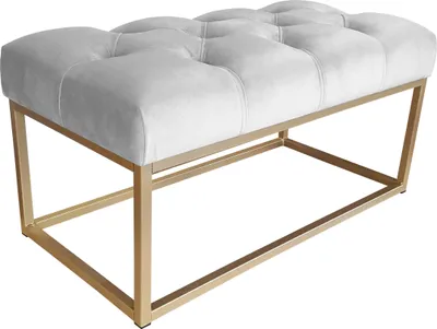 Obrázek produktu pro Lavička CHESTERFIELD LOFT podstawa złota pufa podnóżek MG39