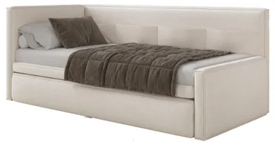 Produktbild von Selsey Nesmi - Polsterbett mit Bettkasten, Creme, 90x200 cm