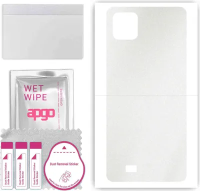 Produktbild von apgo Rückseite Schutzfolie, Skin, kompatibel mit myPhone Fun 9, Hinten Displayschutzfolie aus Vinylfolie, kratzfest, einfache Montage - Matt Transparent