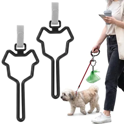 Produktbild von Kotbeutelhalter Kotbeutelspender Hundekotbeutelhalter - Kompakt und leicht - 2er Set - Für Leine oder Gürtel