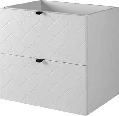 Produktbild von Badezimmerschrank, Weiß mit schwarzer Griff, 60 x 57 x 46 cm