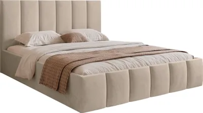 Produktbild von Selsey Sarafino - Polsterbett 160x200 cm, mit Bettkasten und Lattenrost, beige