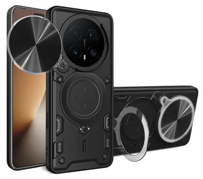 Produktbild von Handyhülle mit CamShield für Honor Magic8 Pro, Techsuit CamGuard Pro, Schwarz