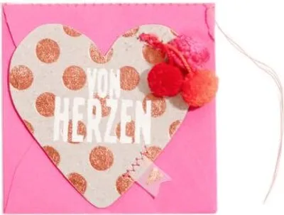 Produktbild von Mini Herz Kärtchen "Von Herzen"