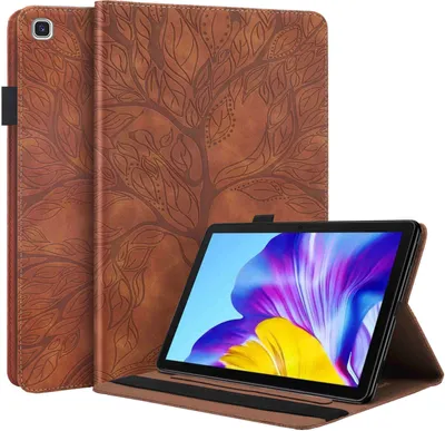 Produktbild von Für Samsung Galaxy Tab A7 Lite 2021 8.7 Braun Kunst Leder Hülle Tablet Tasche Etuis Case