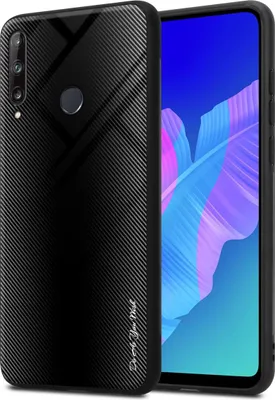 Produktbild von Cadorabo Hülle für Huawei P40 LITE E Schutz Hülle in Schwarz Handyhülle TPU Etui Cover Case Tempered Glas