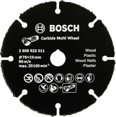 Produktbild von Trennscheibe Hartmetall Multi Wheel Ø 76mm Bosch Akku-Winkelschleifer