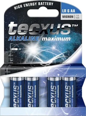 Image de Tecxus 23633 Alkaline maximum LR6/AA (Mignon) - Pile alcaline-manganèse (Alcaline), 1,5 V