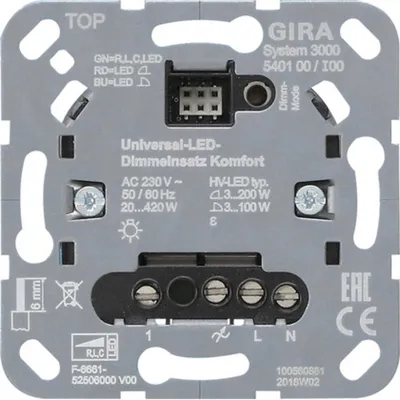 Produktbild von GIRA 540100 S3000 Uni-LED-Dimmeins. Komfort