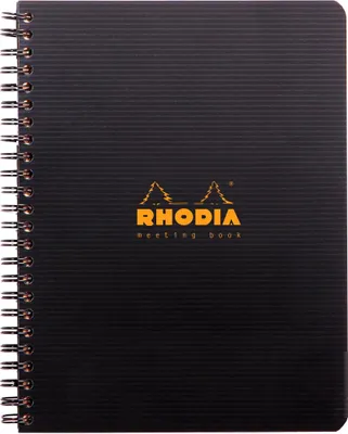 Produktbild von Rhodia 5x Meeting Book Rhodiactive A5+, Spiralbuch, 80 Blatt 90g Schwarz 119941C