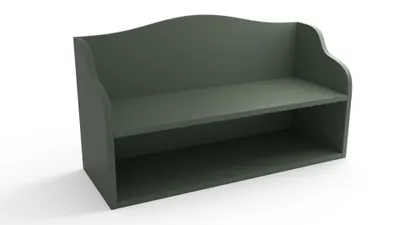 Produktbild von regalik Schuhbank mit Sitzfläche – Bank mit Schuhablage in Grün für Flur oder Kinderzimmer – mit abgerundeten Kanten – 80x30x50 cm – Einfacher Aufbau