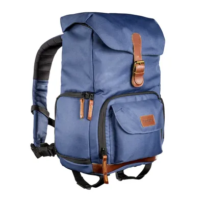 Immagine prodotto di Mantona photobackpack Luis junior blu retrò per fotocamera DSLR con scomparto per tablet