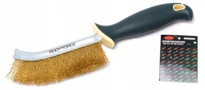 Produktbild von Drahtbürste aus Messing, Griff aus Kunststoff und Stahl