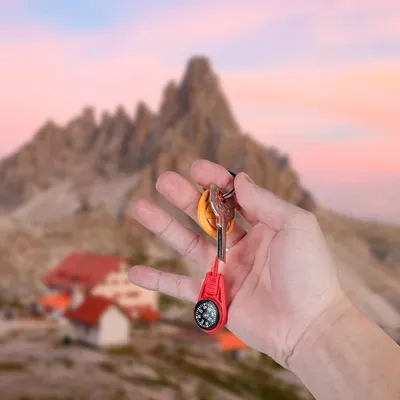 Image de Mini boussole de survie - Boussole pour l'extérieur - 36 pièces - multicolore