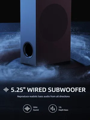Immagine prodotto di Soundbar per TV e PC - sistema 2.1 con subwoofer - Bluetooth 5.4 - telecomando - 180W - nero