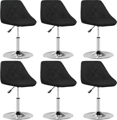 Produktbild von The Living Store Esszimmerstühle 6 Stk. Schwarz Kunstleder