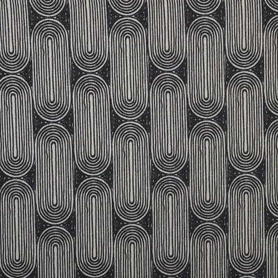 Canvasstoff 100x280 cm, geometrisch, braun-schwarz, 1 Meter