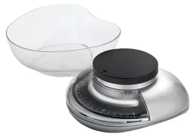 Obrázok produktu pre Laica LC7107, Mechanická kuchynská váha, 3 kg, 20 g, Chróm, Na pracovnú dosku, Oválny