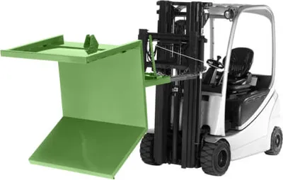 Produktbild von Langgutkipper - Traglast 900 kg - 980 x 1.250 x 1.570 mm (HxBxT) - resedagrün