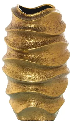 Image de Solidchoice - Vase en céramique dorée pour table, 22 x 34 cm