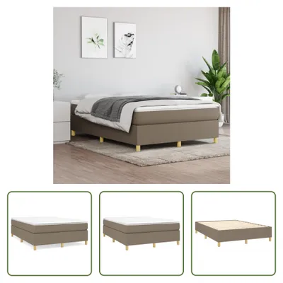 Produktbild von The Living Store Bettgestell Taupe 140x190 cm Stoff