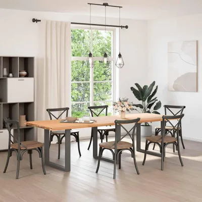 Obrázok produktu pre vidaXL Nohy jedálenského stola v tvare U 3 ks. Antracit 90x(72-73) cm oceľ
