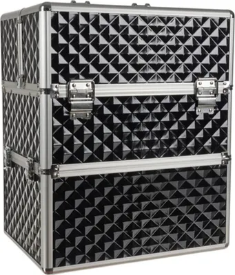 Obrázek produktu pro Dvoudílný kosmetický kufřík XL Soulima 22529 42,5 x 35 x 24,5 cm, černostříbrná