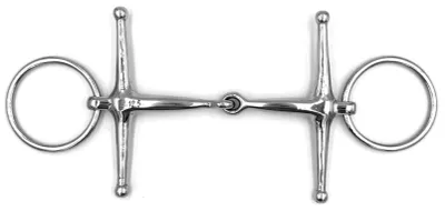 Trense Full Cheek, einfach gebrochen, 14 mm, 55 mm Ringe, 12,5 cm