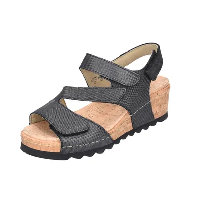 Produktbild von Waldläufer Damen Sandaletten Marla 12116-3.5, 12116-4, 12116-4.5, 12116-5, 12116-5.5, 12116-6, 12116-6.5, 12116-7, 12116-7.5, 12116-8 WDL-773005-196 schwarz 5.5