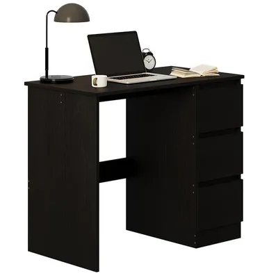 Immagine prodotto di Scrivania Per Computer Nera Loft Con Cassetti – Moderna Per Giovani