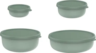 Produktbild von Mepal - Mikrowellengeschir set 4 teilig Lumina - Frischhaltedosen mit Deckel für Kühlschrank, Gefrierschrank, Dampfgarer & Mikrowelle -  - Aufbewahrungsbox - 4.5 l - Nordic sage