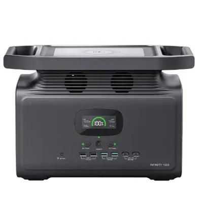 Productafbeelding van Draagbare powerbank - 1512Wh capaciteit, 2000W vermogen, snelle oplaadtijd, diverse stopcontacten