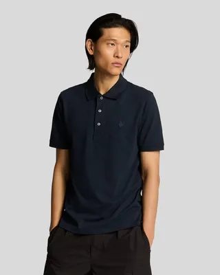 Productafbeelding van LYLE & SCOTT - Herenpolo met fijne stof en ton-sur-ton logo - Maat L