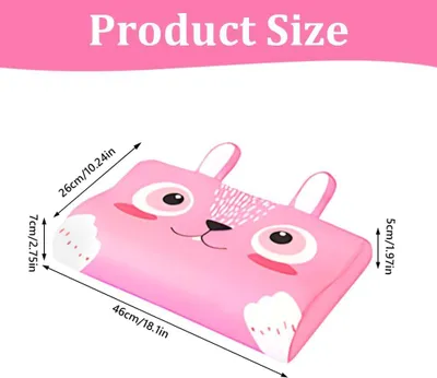 Imagen del producto de Almohada de espuma viscoelástica ergonómica, de 46x26x6 cm, transpirable, para niños