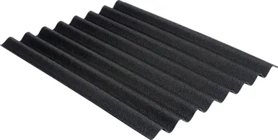 Produktbild von Onduline® Easyline Bitumenplatte im Sinusprofil 95/38 intensiv schwarz 1000 mm x 760 mm x 2,6 mm