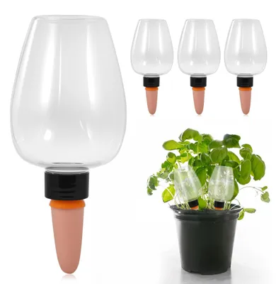 Bewässerungskugeln 4er-Set, 500 ml, Terrakotta, automatisch