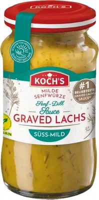 Zdjęcie produktu dla Kochs fine gravad sos z łososia z musztardą i koperkiem w słoiku 140ml