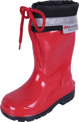 Produktbild von Rote Gummistiefel Regenstiefel Regenschuhe für Kinder bequem rutschfest rückstrahlend KIM LEMIGO 24 EU / 7 UK