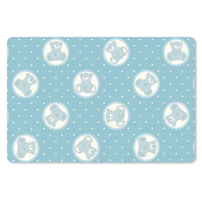 Produktbild von MuchoWow® Schreibtischunterlage Teddybär - Plüschtiere - Muster - Stofftiere 60x40 cm - XXL Mauspad - Großes Mauspad