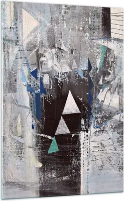 Produktbild von Bilder auf glas - Einteilig - Abstraktion modern - 70x100cm - Glasbilder - Wandbilder - Bilder - zum Aufhängen bereit - Wanddekoration aus Glas - Glas Bilder - Wandbild auf Glas - GPA70x100-4006