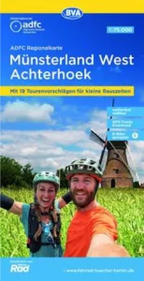 Produktbild von ADFC-Regionalkarte Münsterland West / Flusslandschaft Achterhoek, 1:75.000, mit Tagestourenvorschlägen, reiß- und wetterfest, E-Bike-geeignet, GPS-Tracks-Download