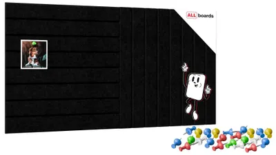 Produktbild von Filz-Wandpaneele 80x40 cm schwarz