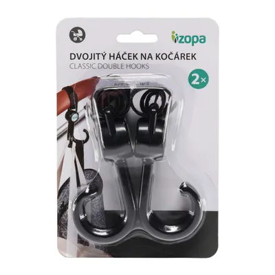 Obrázek produktu pro Dvojitý háček na kočárek 2 ks, Black