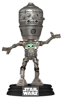 Image de Funko POP Star Wars Le Mandalorien IG-12 avec Grogu 720 figurine