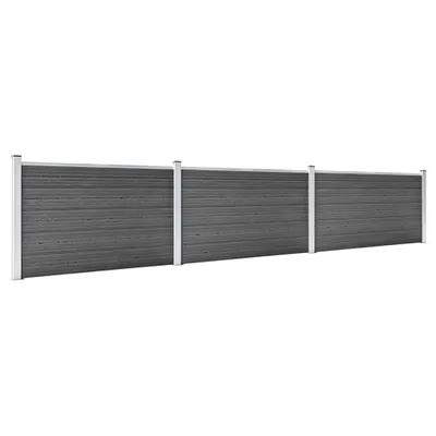 Produktbild von vidaXL Zaunelement Set WPC 526x105 cm Schwarz